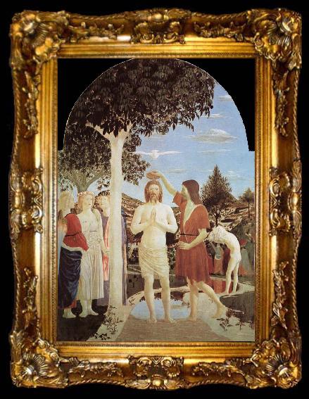 framed  Piero della Francesca The Baptim of Christ, ta009-2